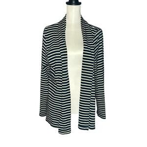 L.L. Bean Women's Cardigan Blue White L